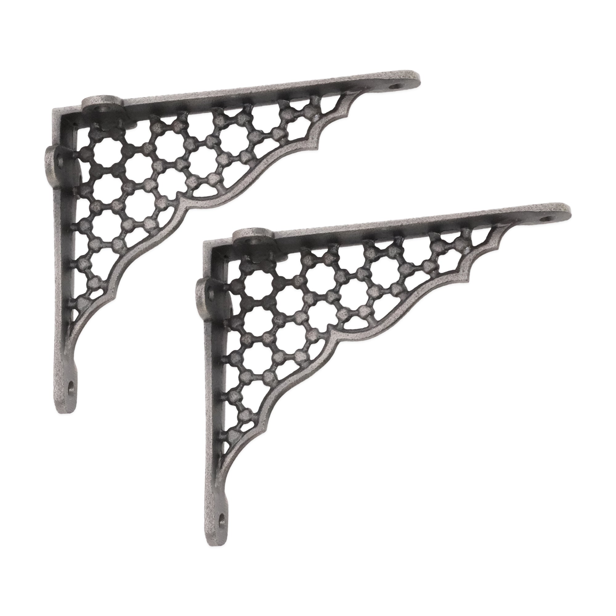 Honeycomb Shelf Bracket Pewter (Sold in Pairs)
