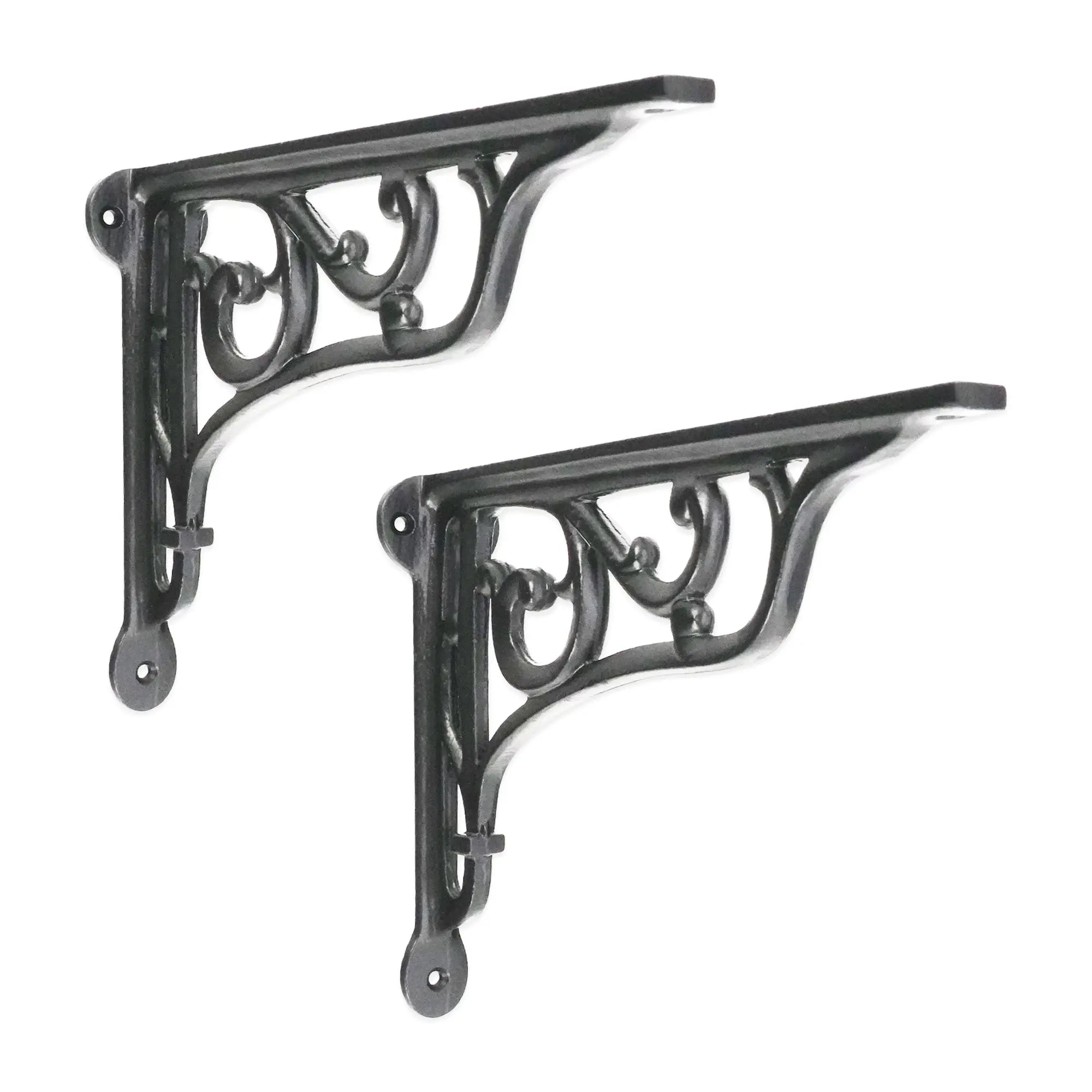 Edwardian Scroll Shelf Bracket Black (Sold in Pairs) Spira