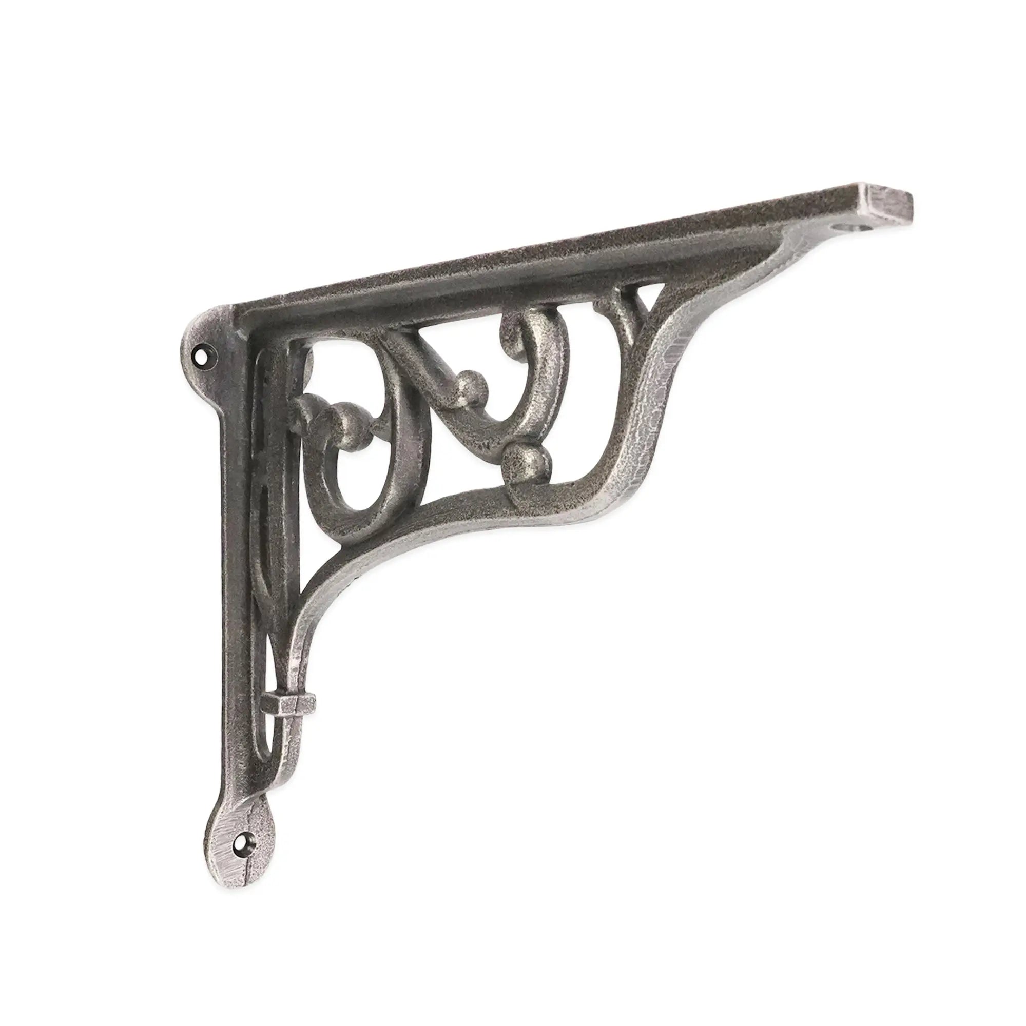 Edwardian Scroll Shelf Bracket Pewter (Sold in Pairs) Spira