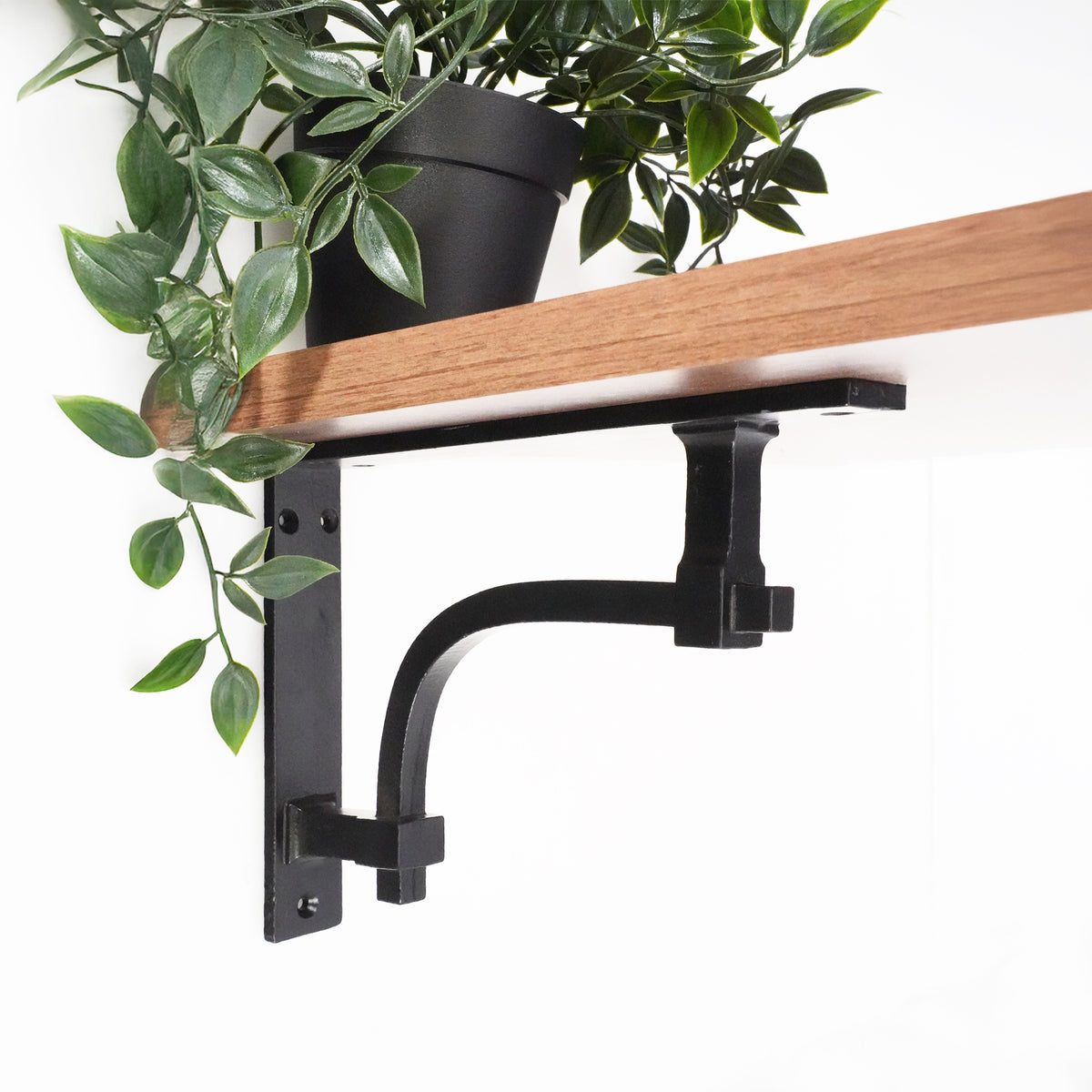 Industrial Shelf Bracket Black (Sold in Pairs)