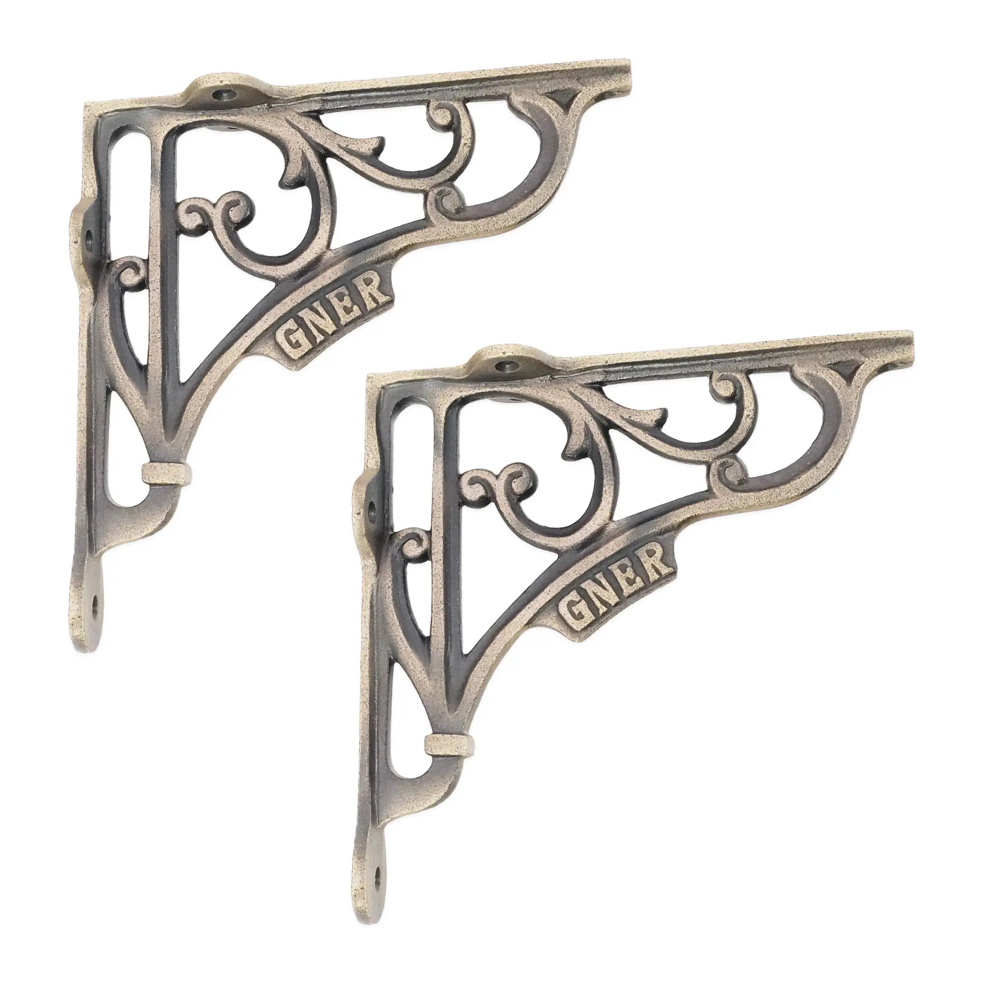 GNER Shelf Bracket Matt Antique 150x150mm (Sold in Pairs) Spira