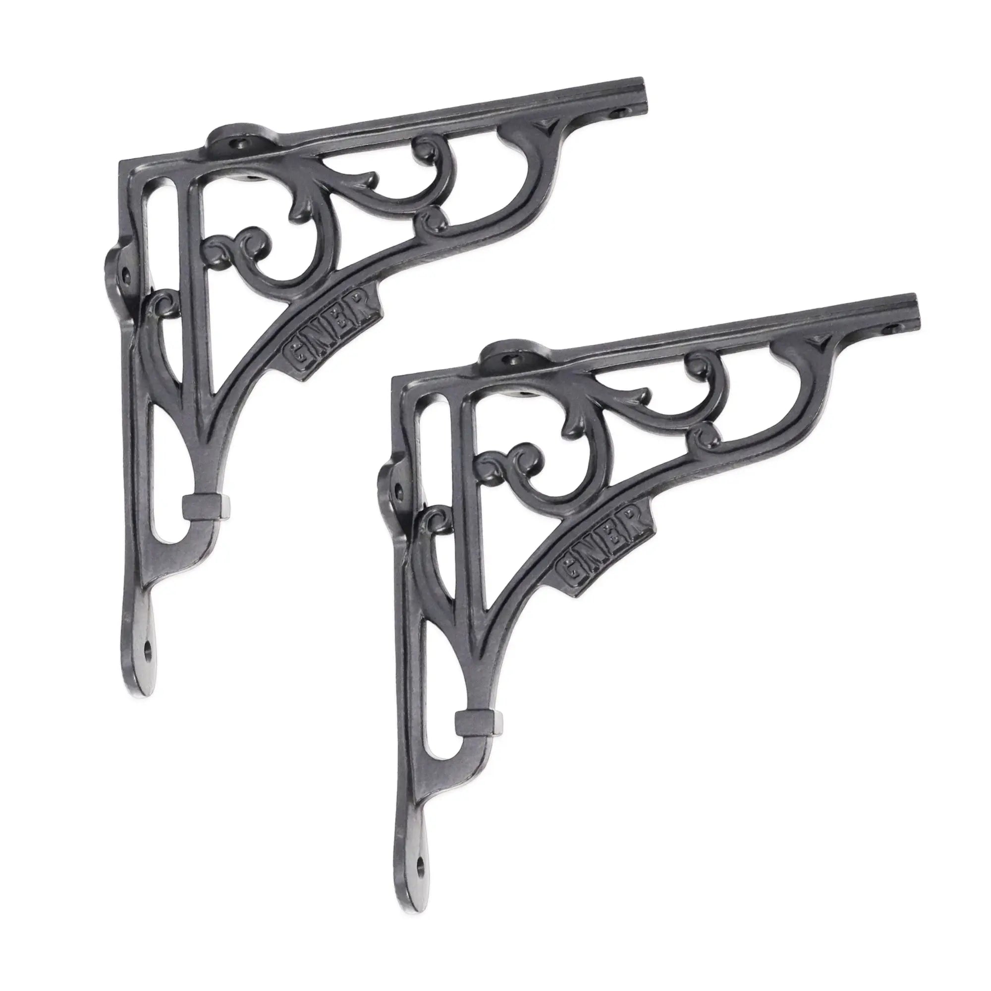 GNER Shelf Bracket Black 180x180mm (Sold in Pairs) Spira