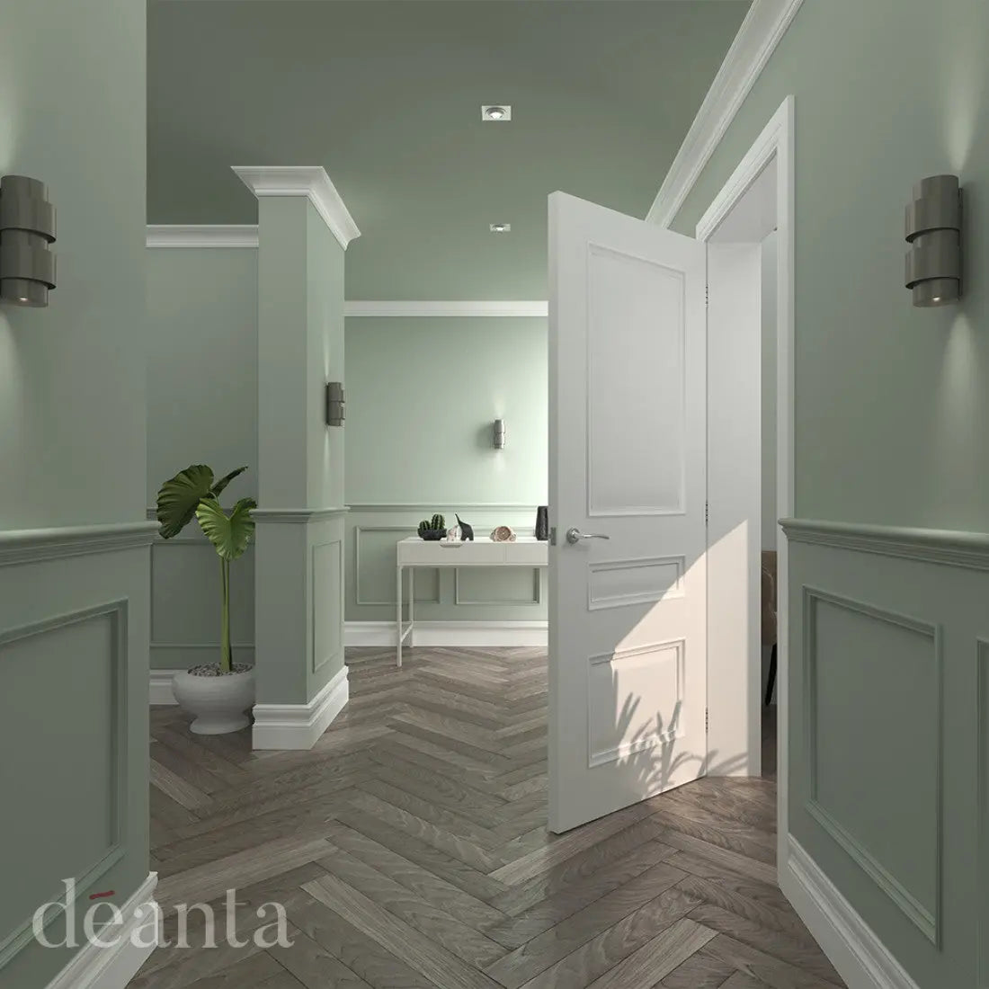 Balmoral White Primed Wall Panelling Lifestyle