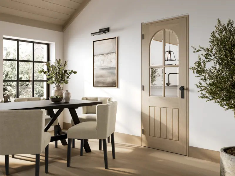 Mexicano Arched Square Top Glazed Pre-Finished Blonde Oak life