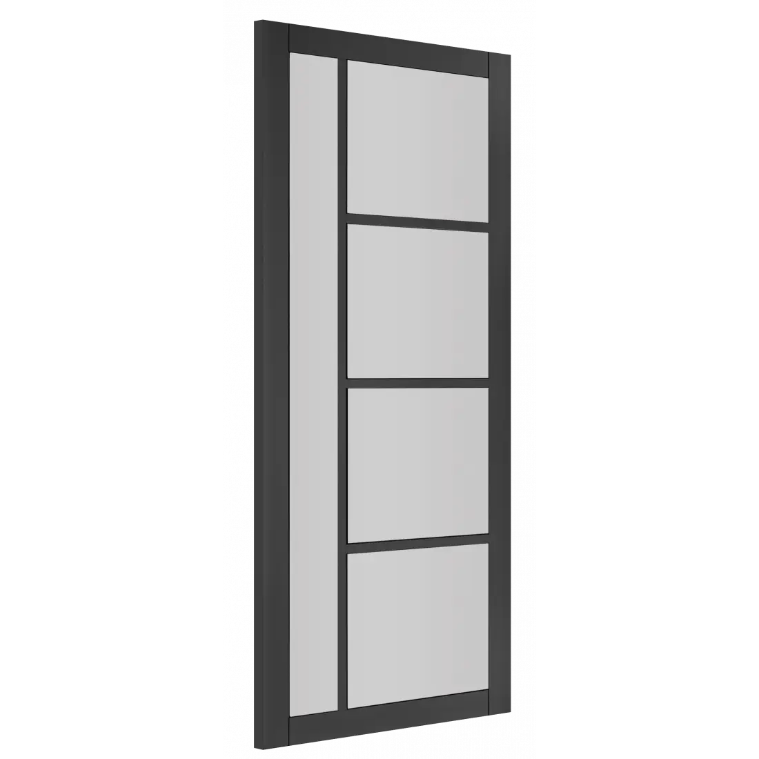 Brixton Black Prefinished Glazed Internal Door