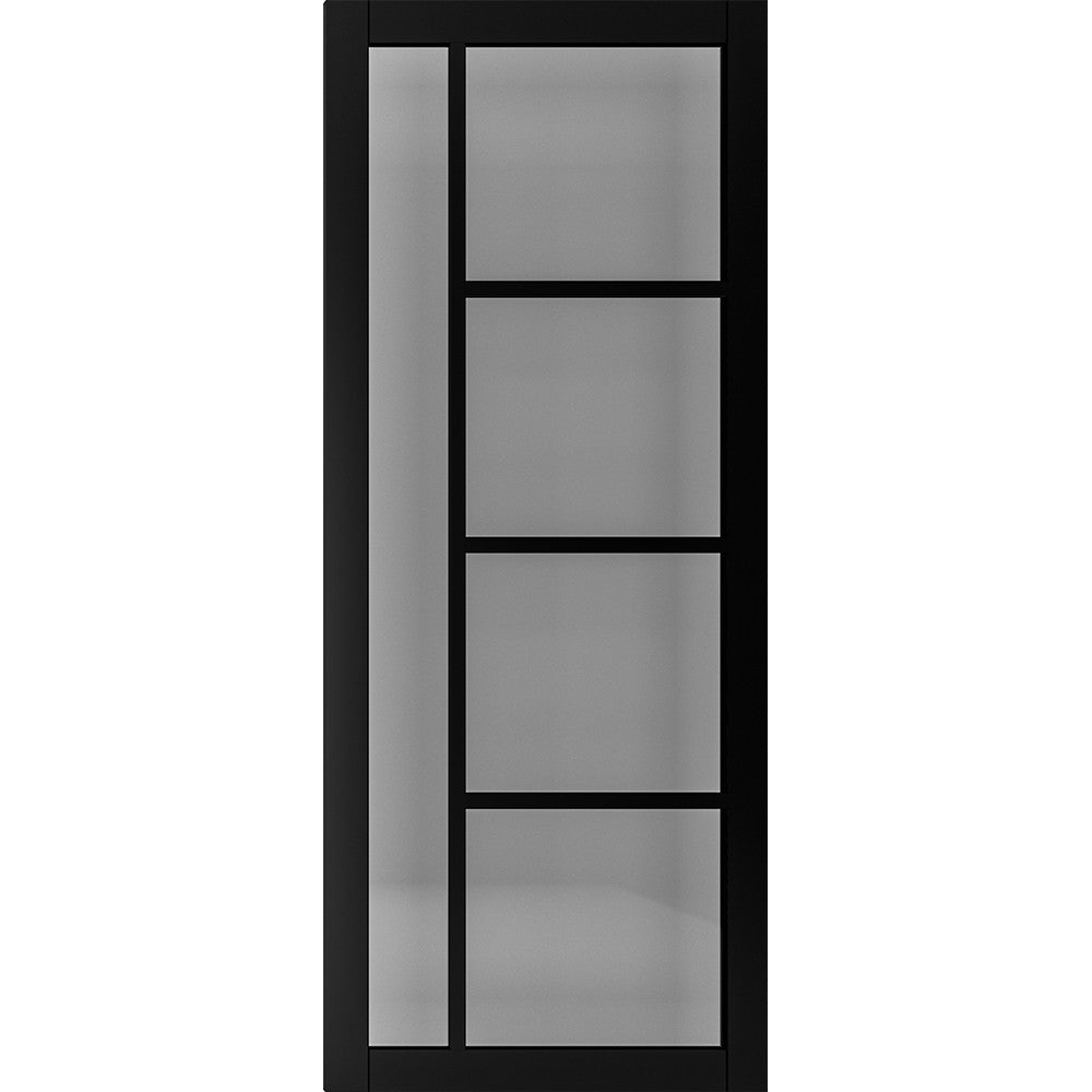 Brixton Urban Black Prefinished Tinted Glass Internal Door Deanta