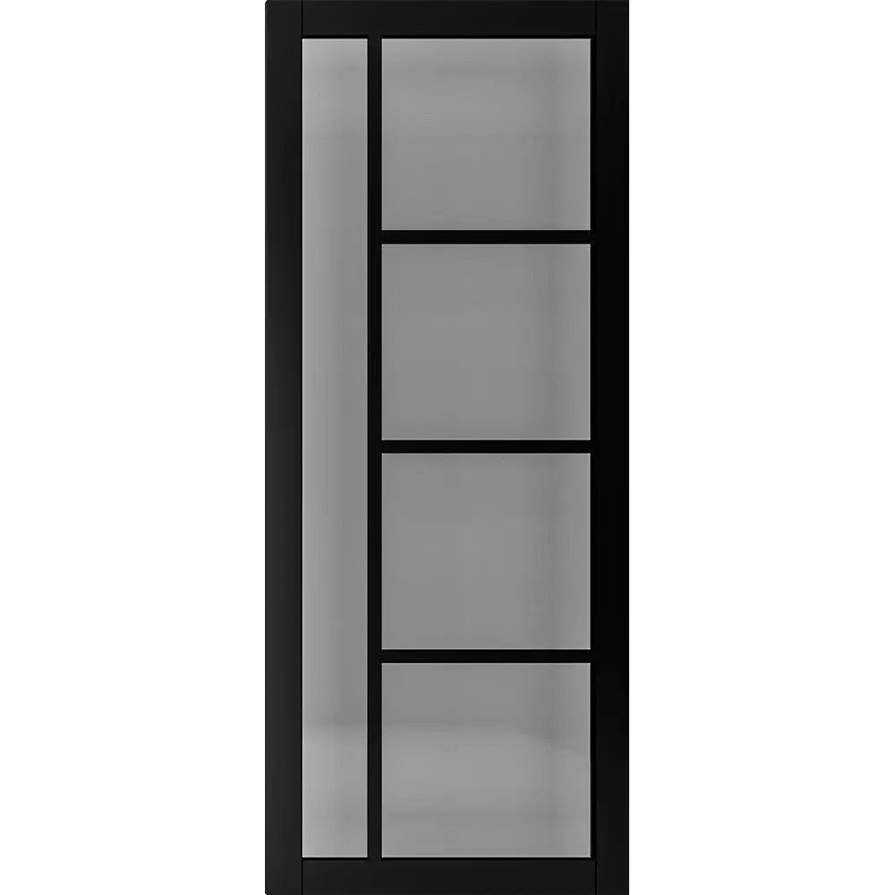 Brixton Urban Black Prefinished Tinted Glass Internal Door Deanta