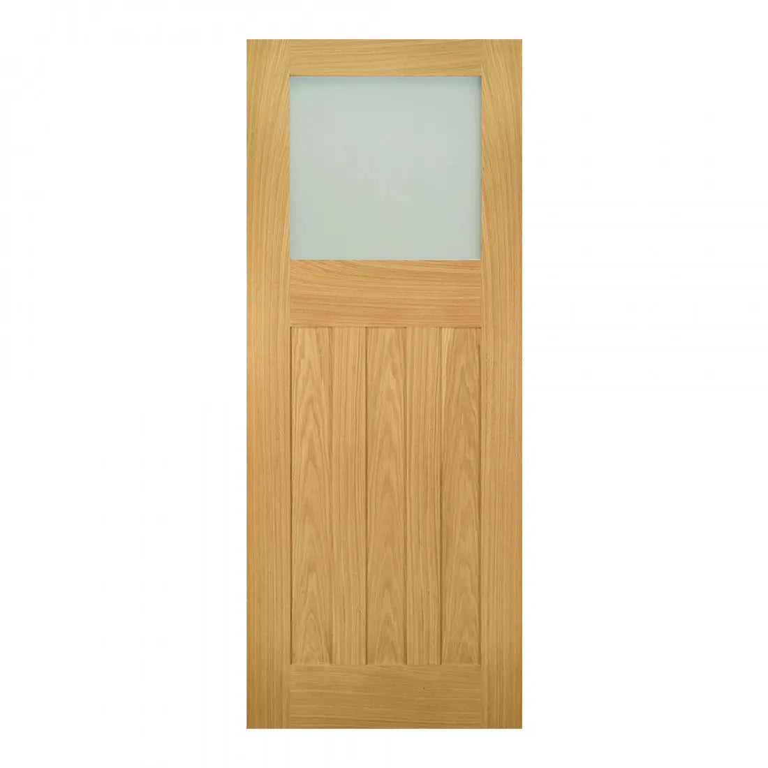 Cambridge Unfinished Oak Obscure Glaze Internal Door