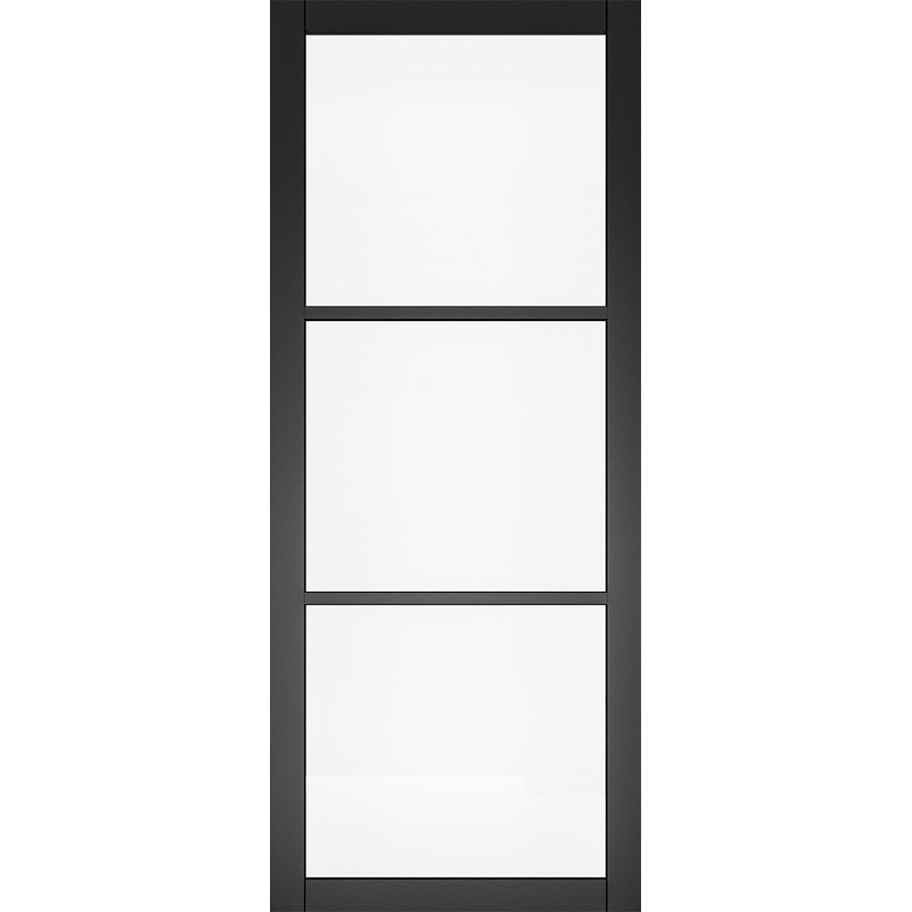 Camden Black Prefinished Glazed Internal Door