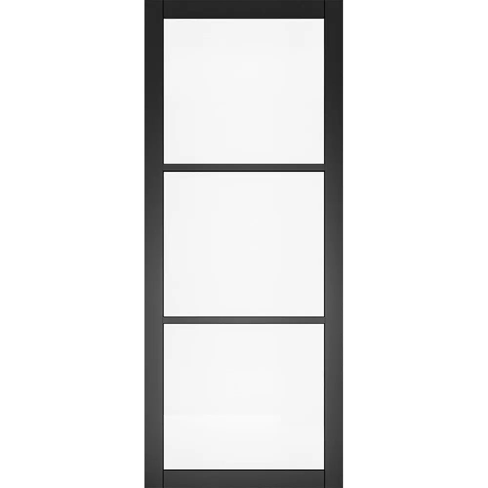Camden Black Prefinished Glazed Internal Door