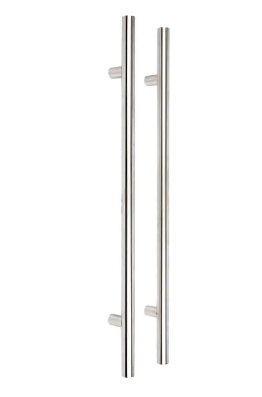 Circular Pull Handle Set Polished Stainless Steel