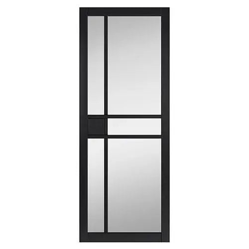City Black Clear Glass Internal Door JB Kind