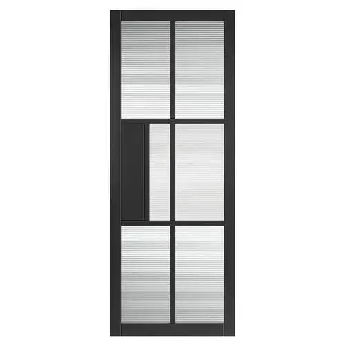 Civic Black Reeded Glass Internal Door JB Kind
