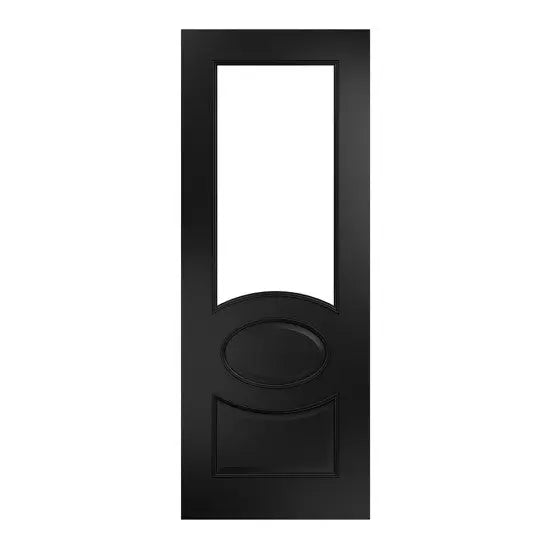 Clarendon Black Prefinished Bevelled Glaze Door Deanta