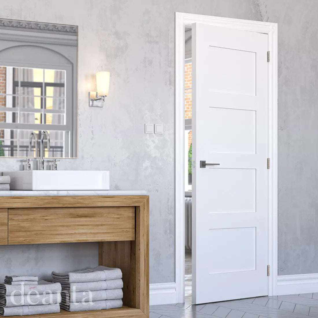 Coventry White Primed Deanta Internal door Life