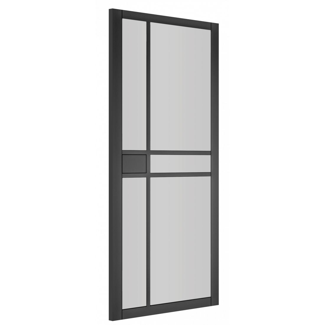 Dalston Black Prefinished Glazed Internal Door