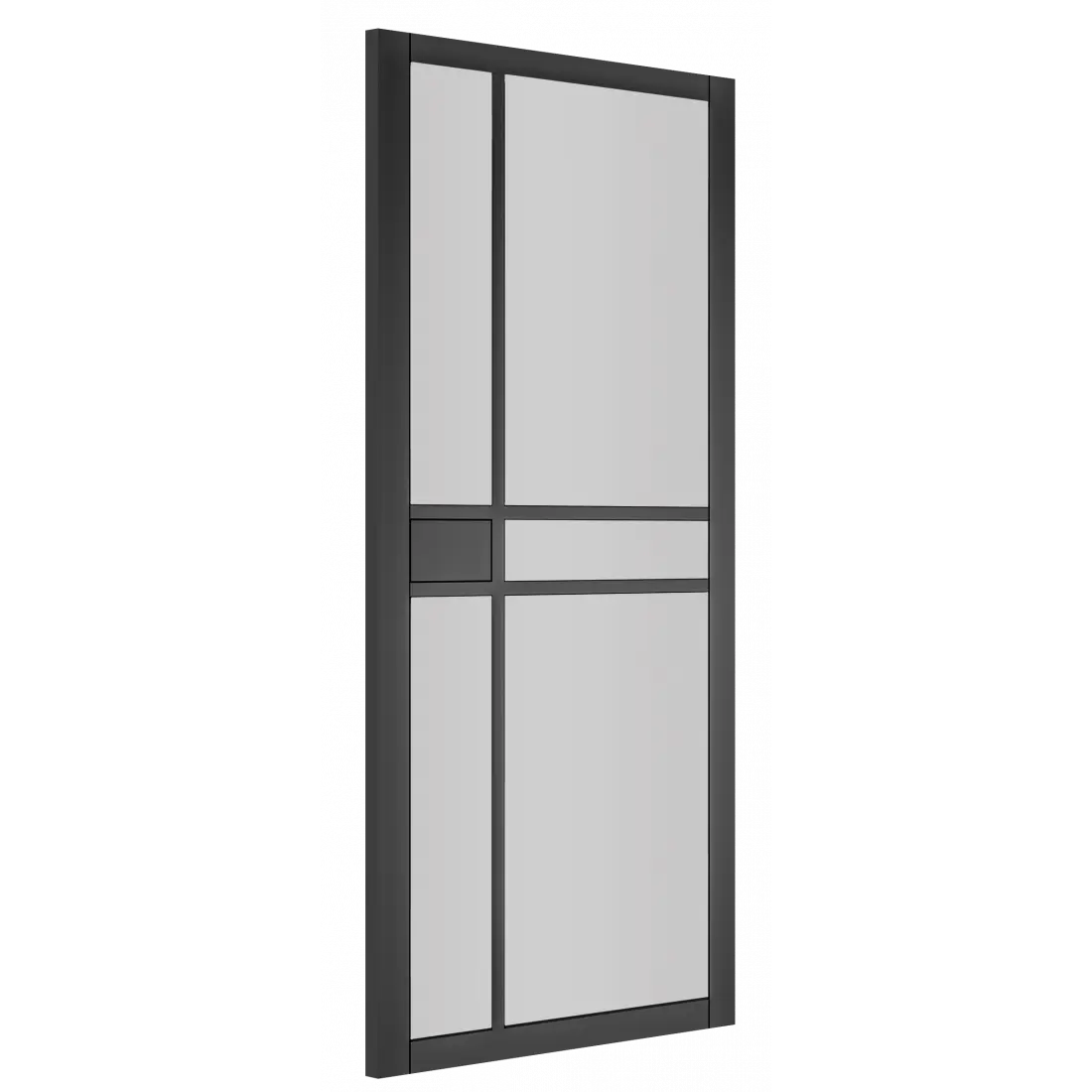 Dalston Black Prefinished Glazed Internal Door