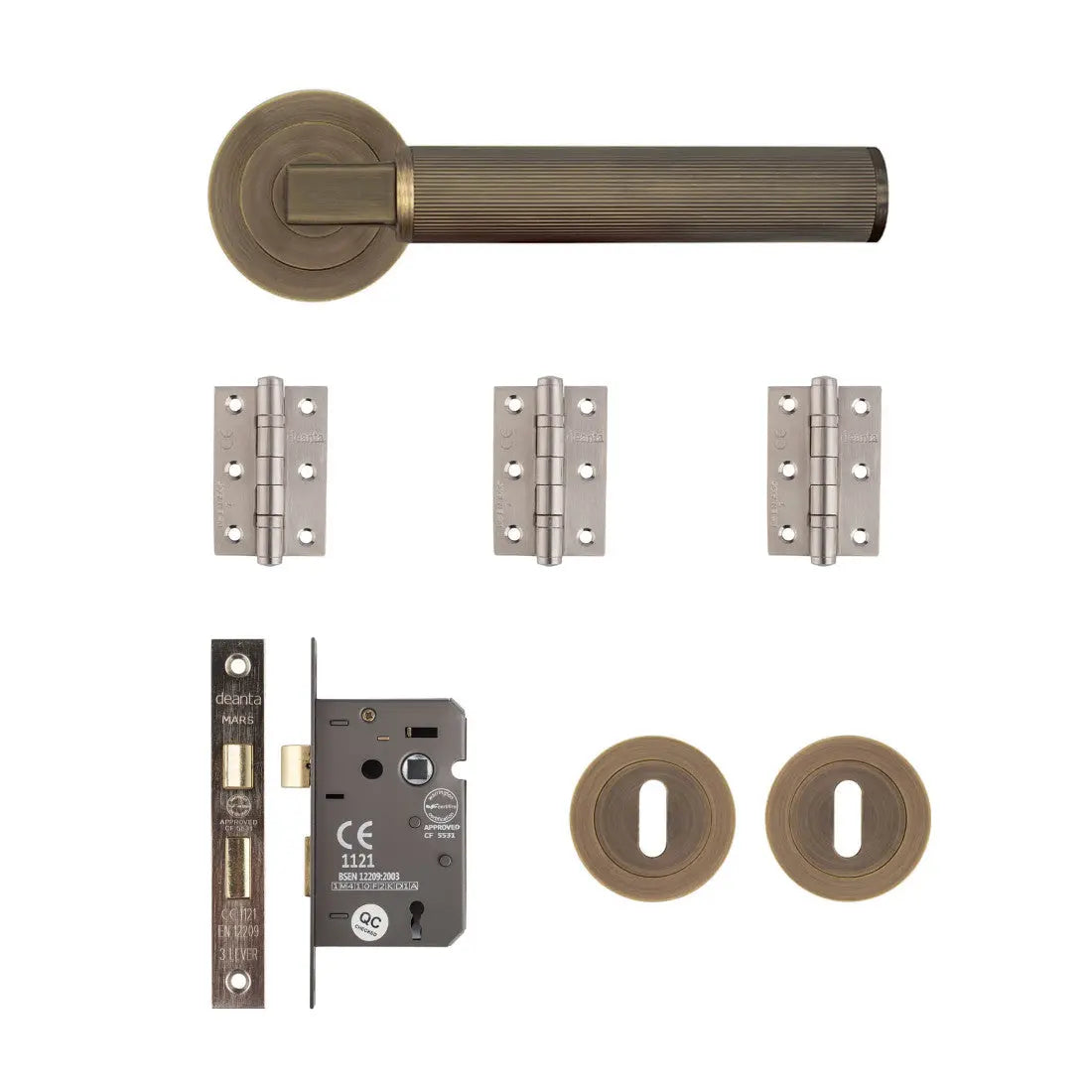 Delphi Mortice Kit Matt Antique Brass 2