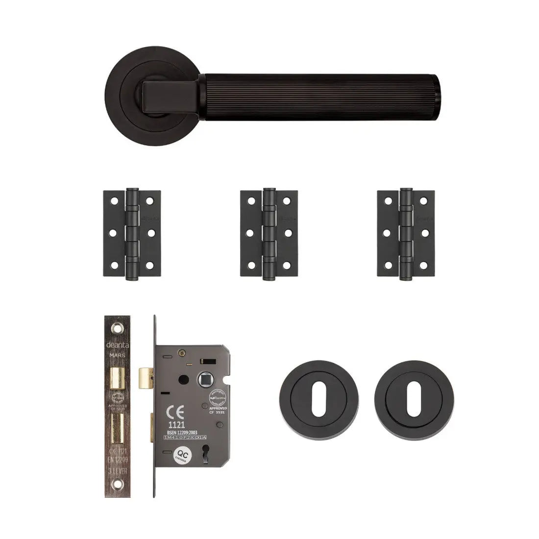Delphi Mortice Kit Matt Black 2