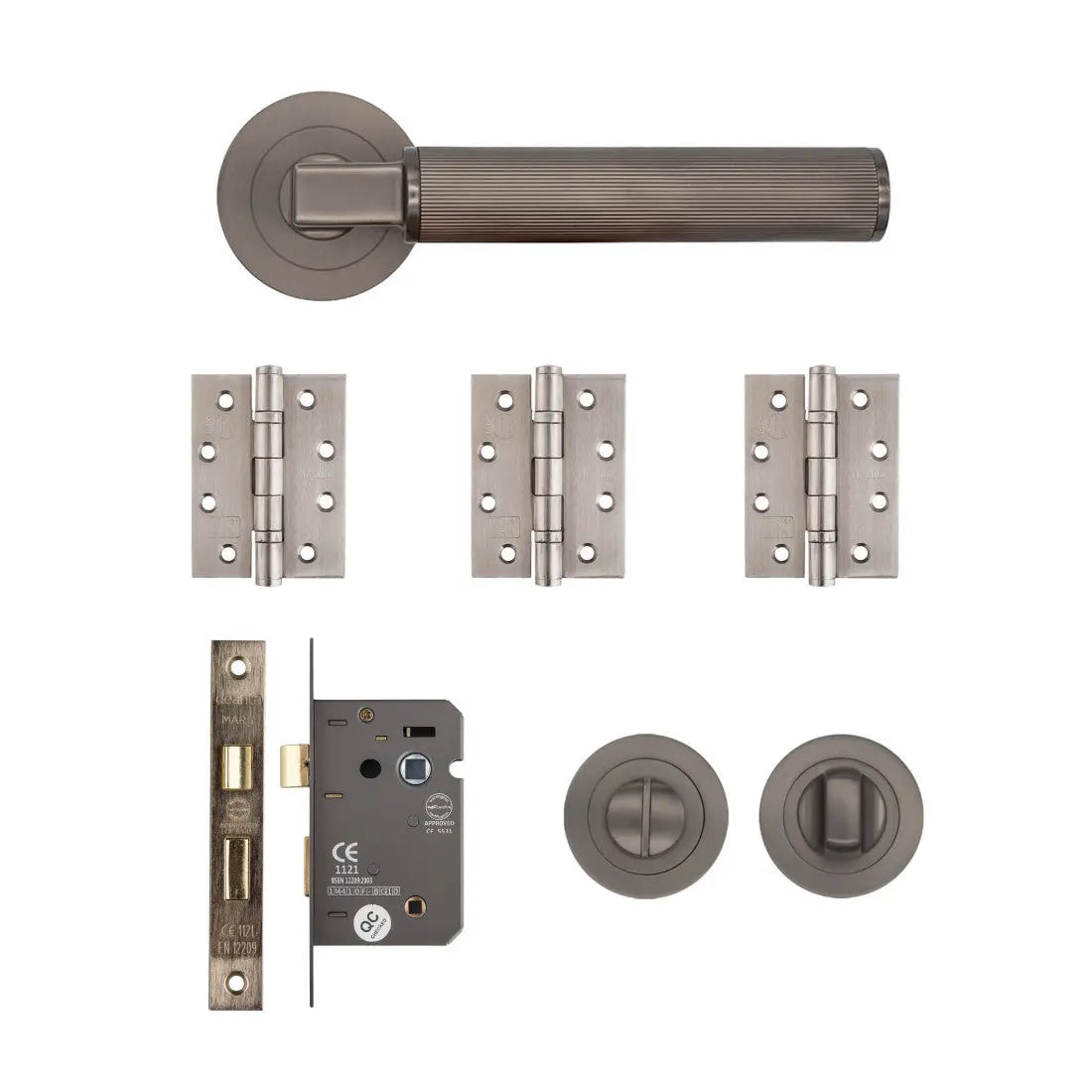 Delphi Bathroom Kit Matt Satin Black Nickel Deanta