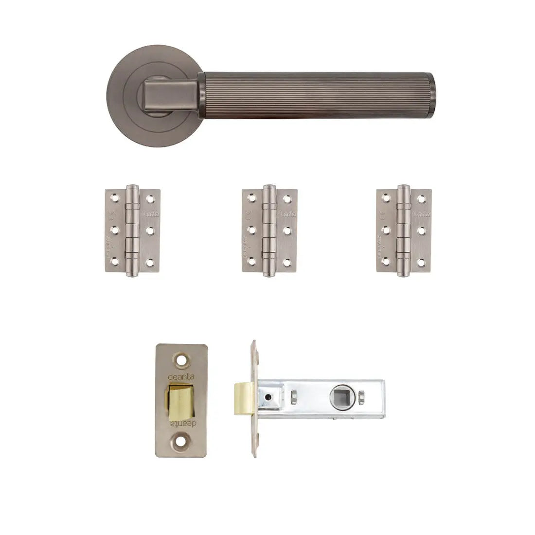 Delphi Latch Kit Matt Satin Black Nickel 2
