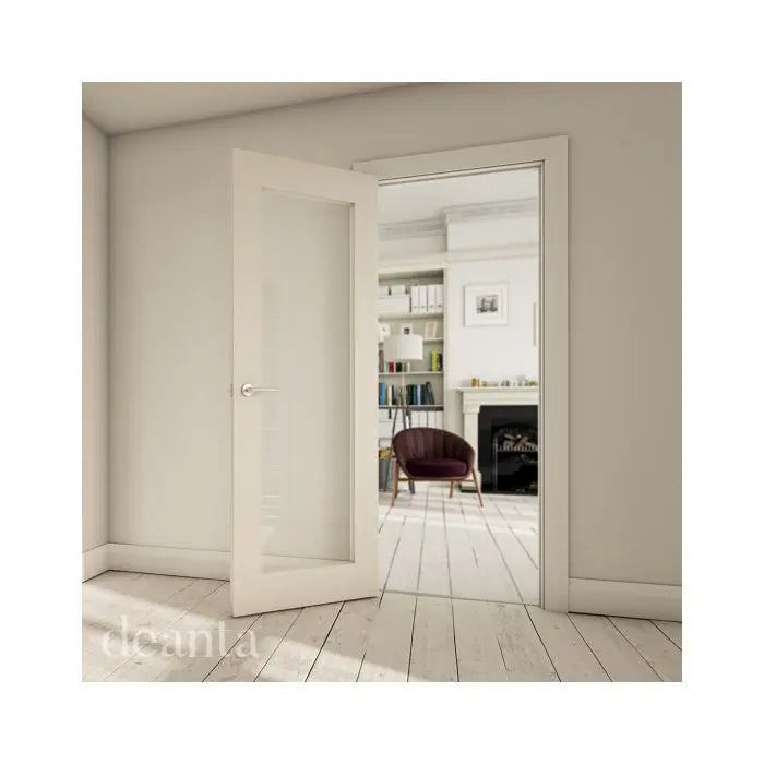 Denver White Primed Glazed Internal Door Deanta