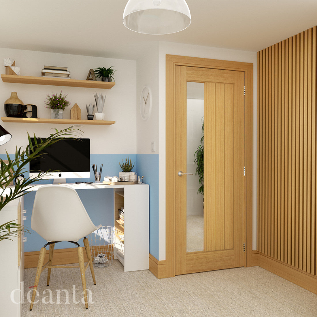 Ely Prefinished Oak Glazed Side Lite Deanta