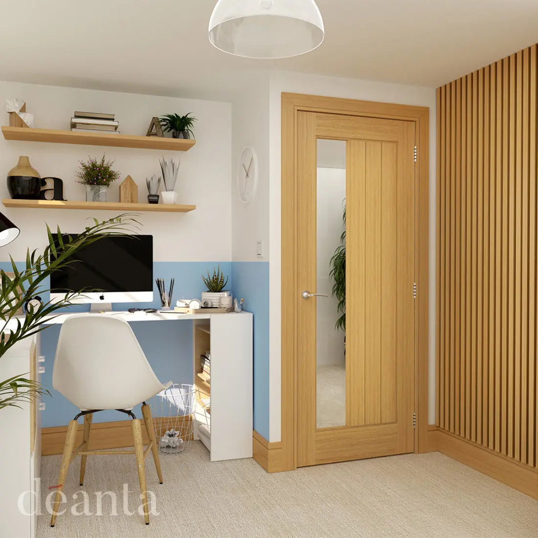 Ely Prefinished Oak Glazed Side Lite Deanta