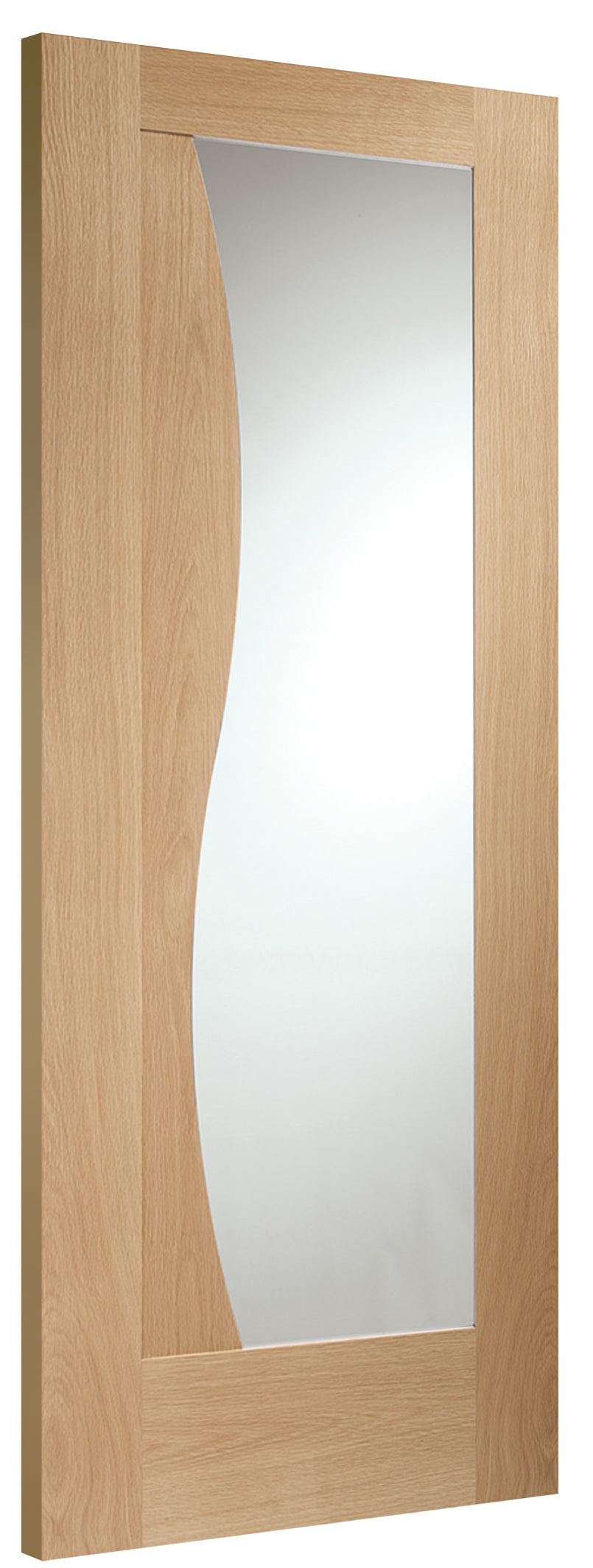 Emilia Internal Oak Door with Clear Glass 3d