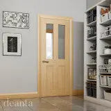Eton Unfinished Oak Glazed Internal Door