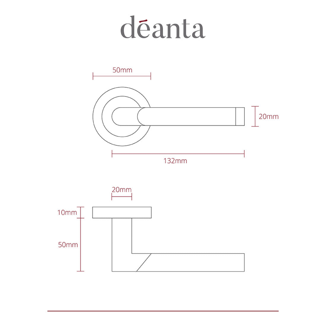 Augustus Matt Polished Chrome Handle