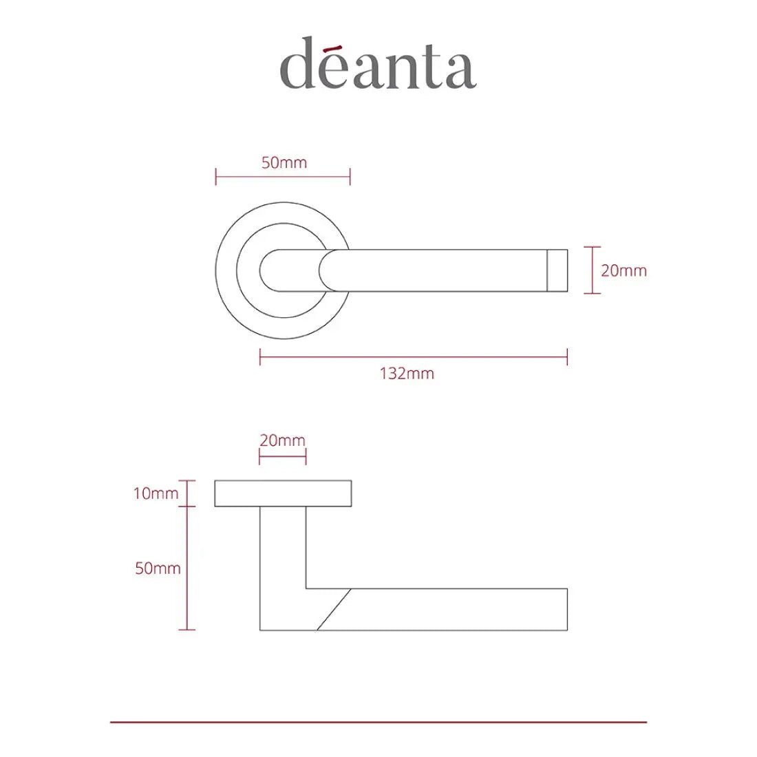 Augustus Matt Polished Chrome Handle Deanta