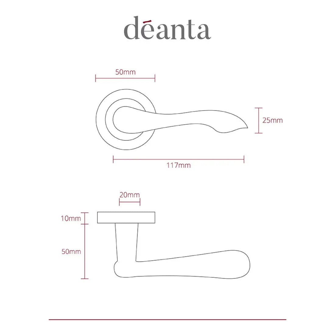 Veritas Polished Chrome Handle Deanta