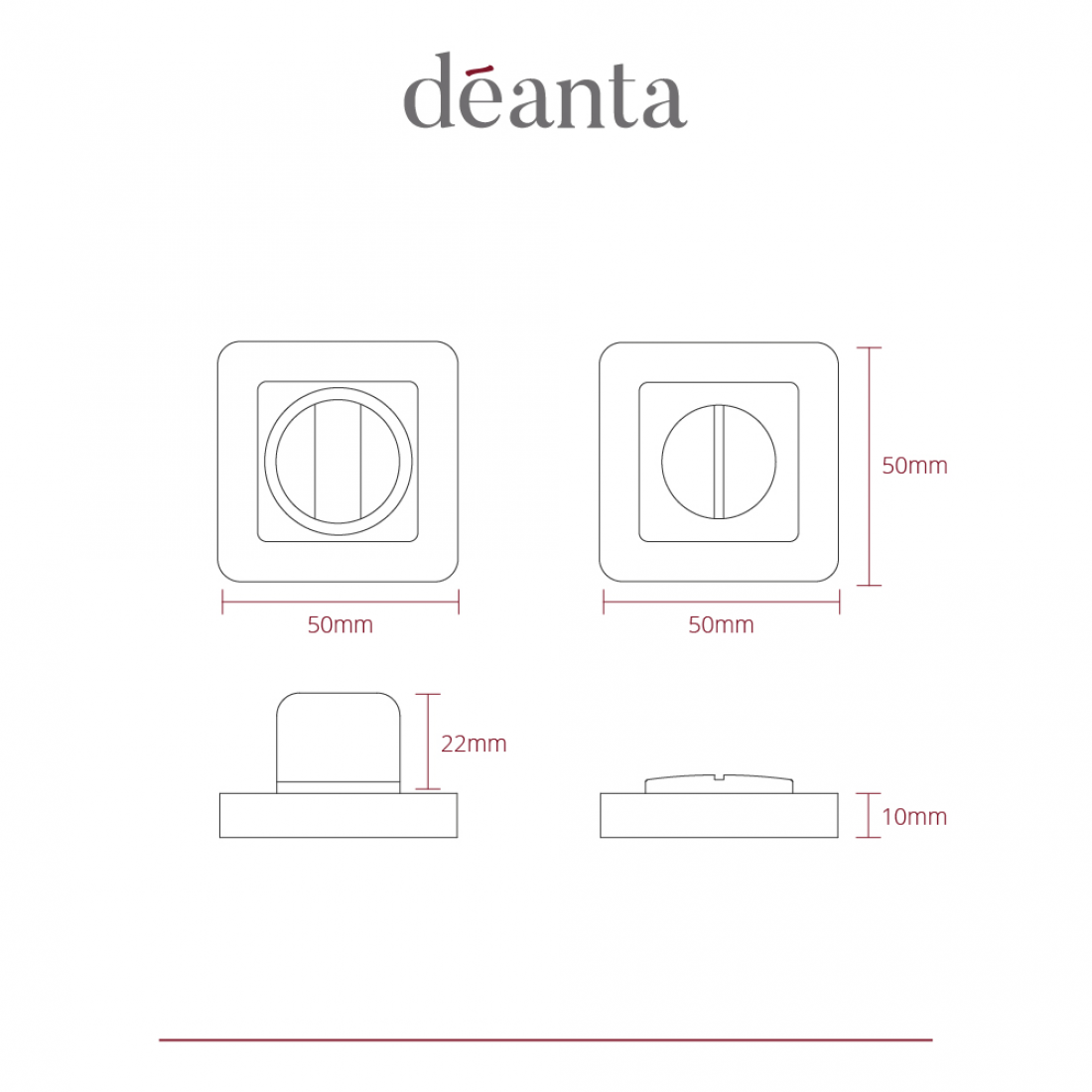 Thumbturn Set Matt Satin Black/Chrome