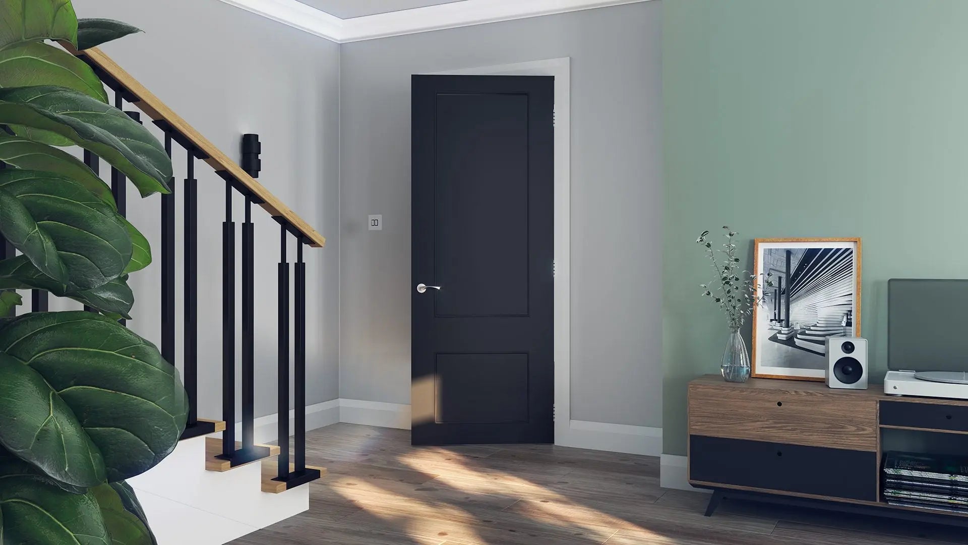 Sandringham Black Internal Door Deanta