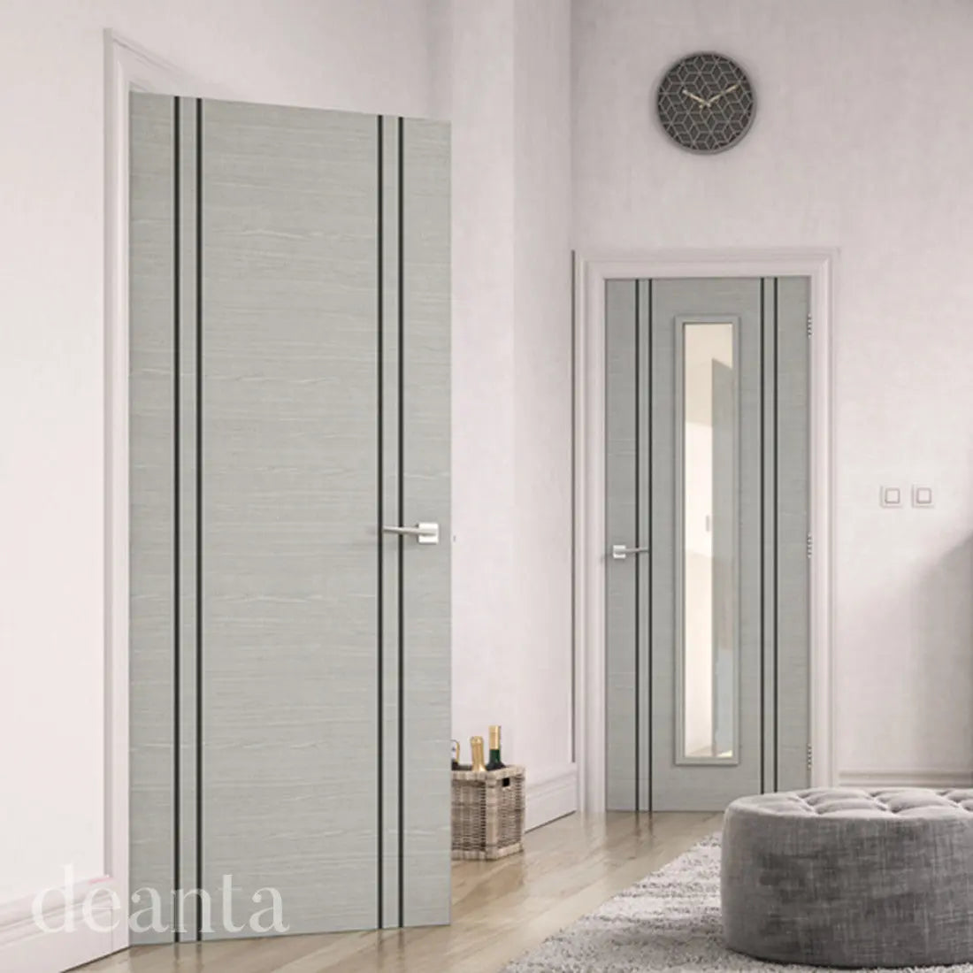 Flush Light Grey Ash Vertical Inlay life