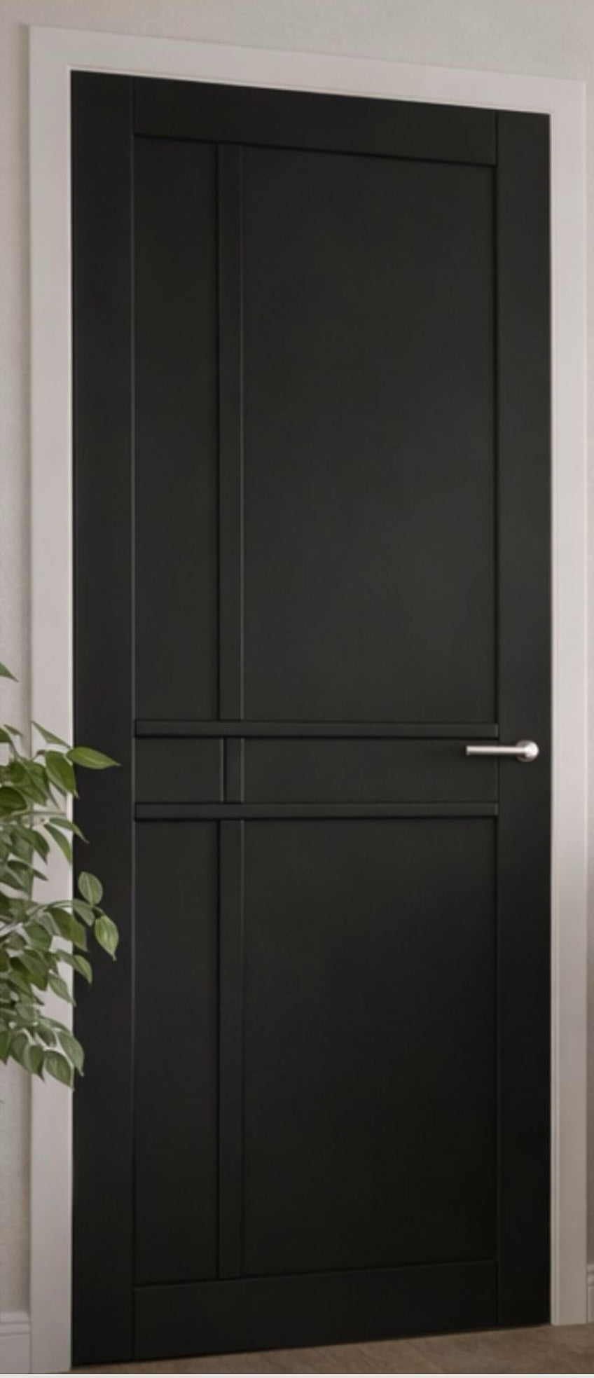 Naples Black Solid Interior Door