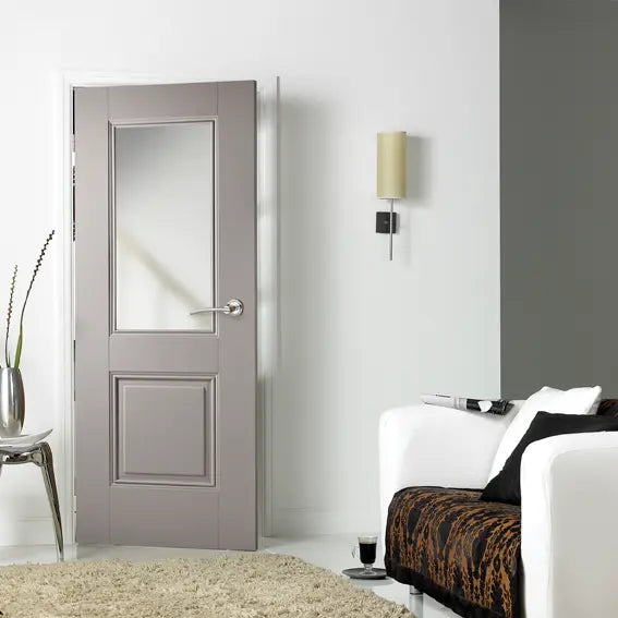 Grey Arnhem 1L/1P Glazed Primed LPD Doors