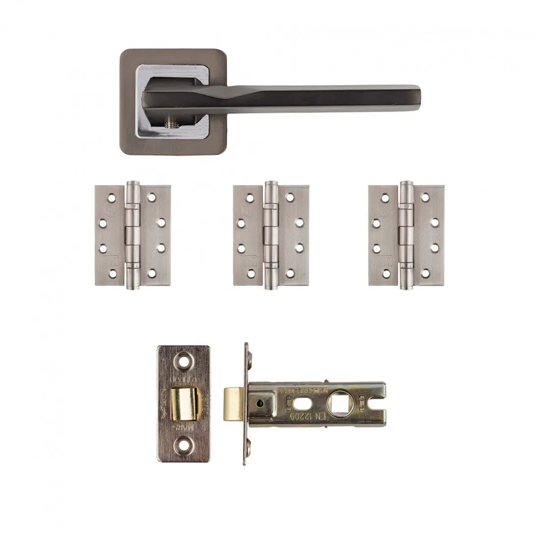 Hadrian Latch Kit Matt Satin Black Finish