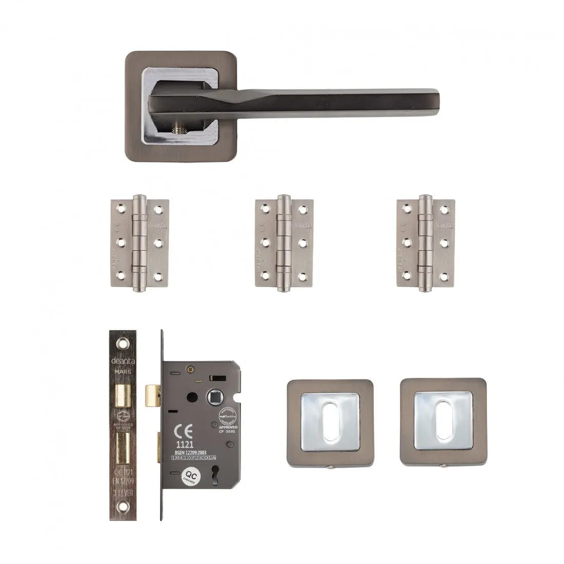 Hadrian Mortice Kit Matt Satin Black Finish 2