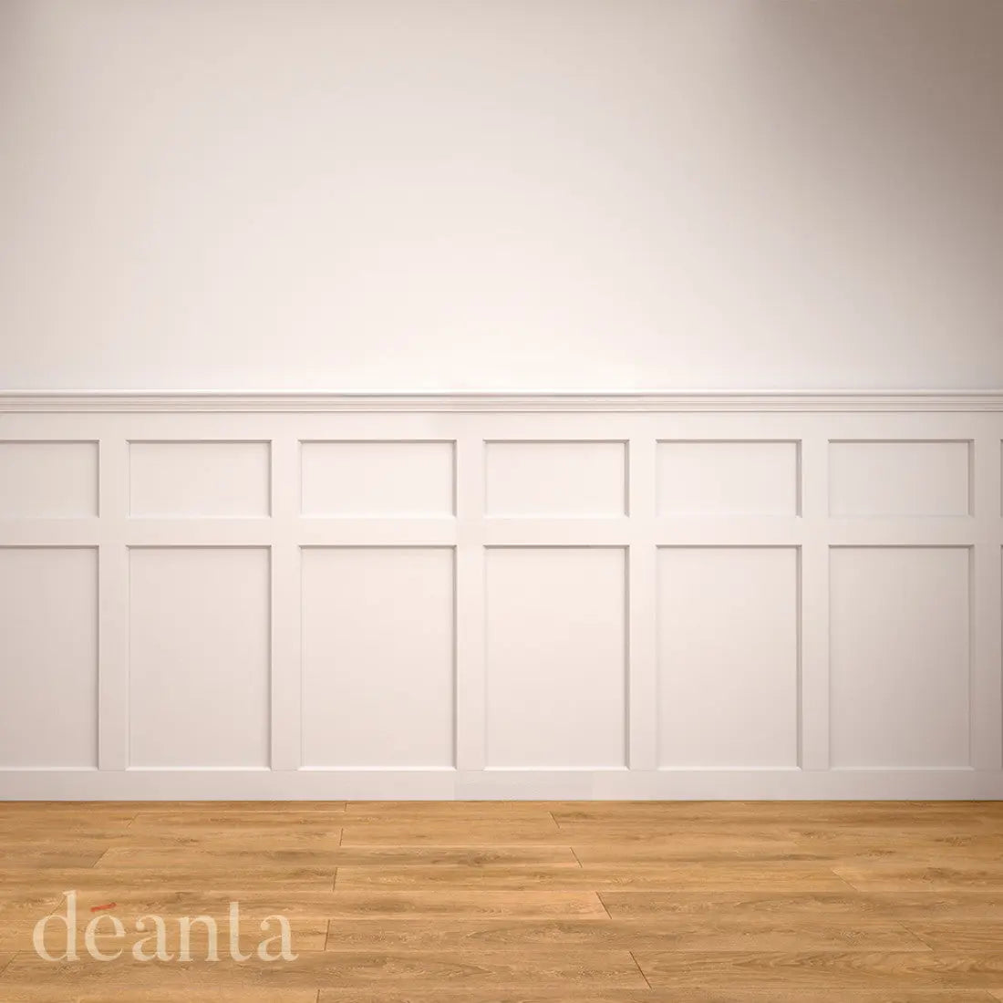 Hampton White Primed Wall Panelling