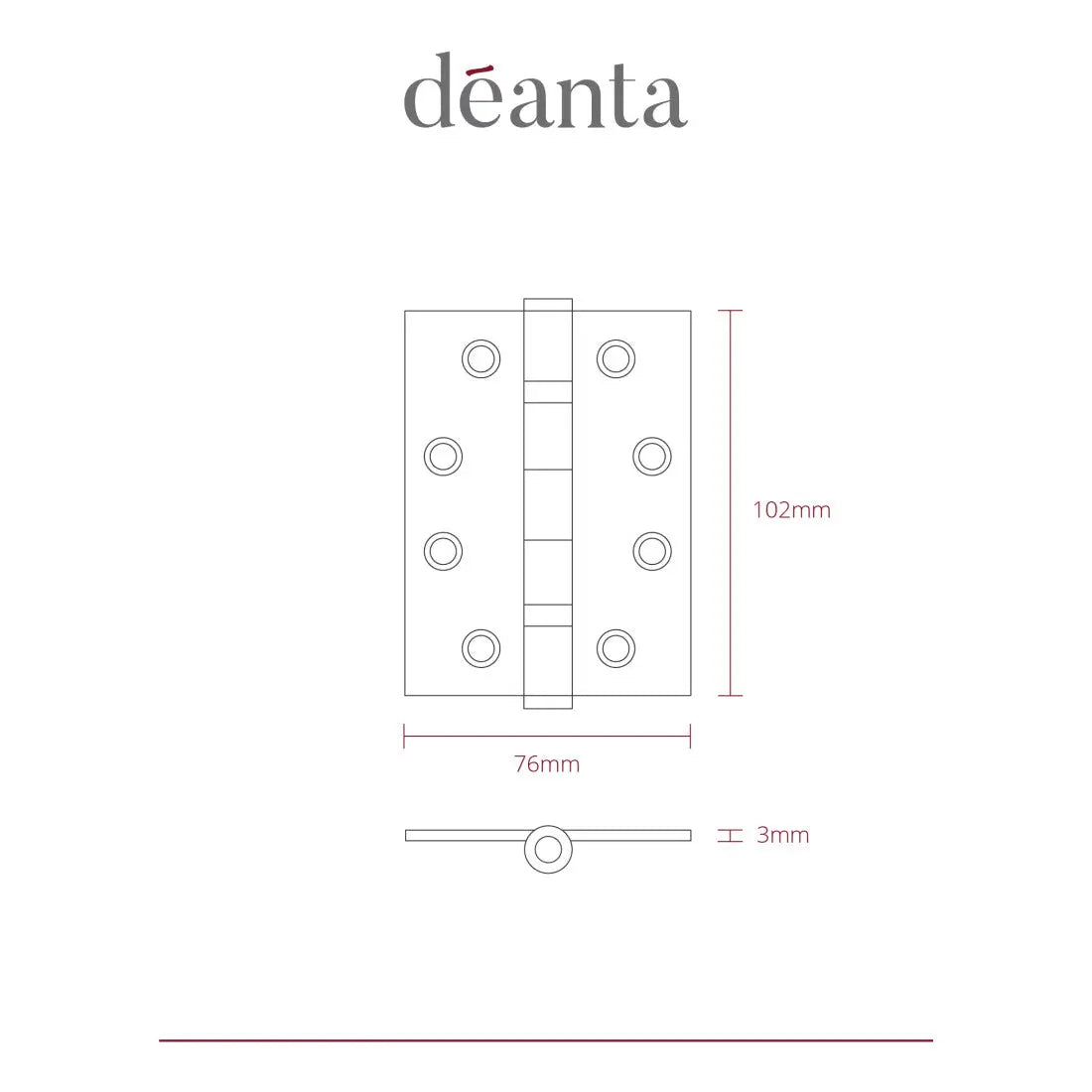 Black Steel BSEN1935 Grade13 Hinges Deanta