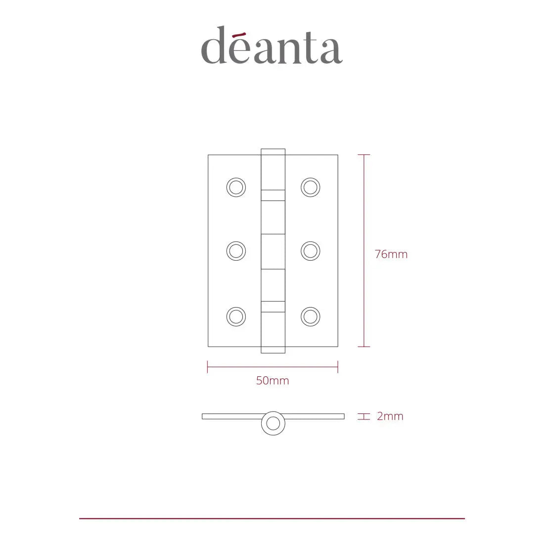 Black Steel BSEN 1935 Rated Hinges Deanta