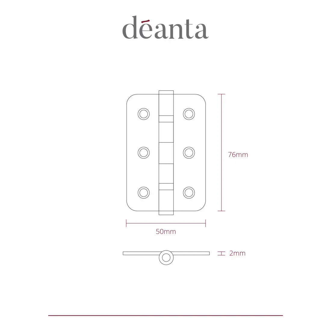 Black Steel BSEN 1935 Rated Hinges Deanta