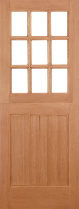 Stable 9 Light Straight top M&T Hardwood External LPD Doors