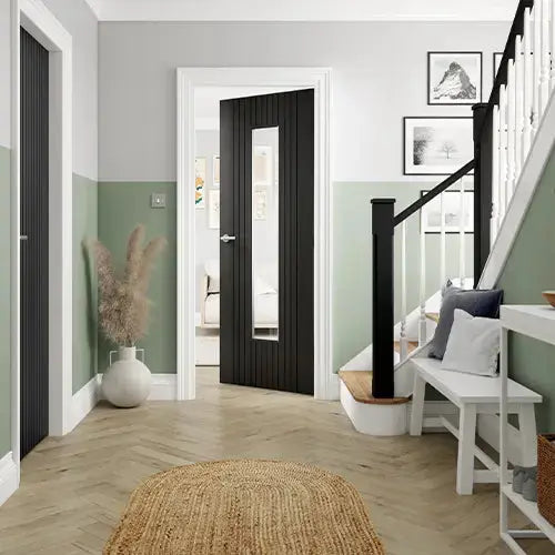 Aria Black Glazed Internal door JB Kind
