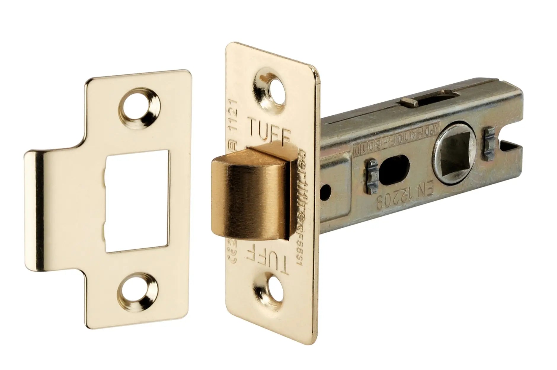 Bolt Through Tubular latch CE 2.5" - 63mm Electro Brass Spira
