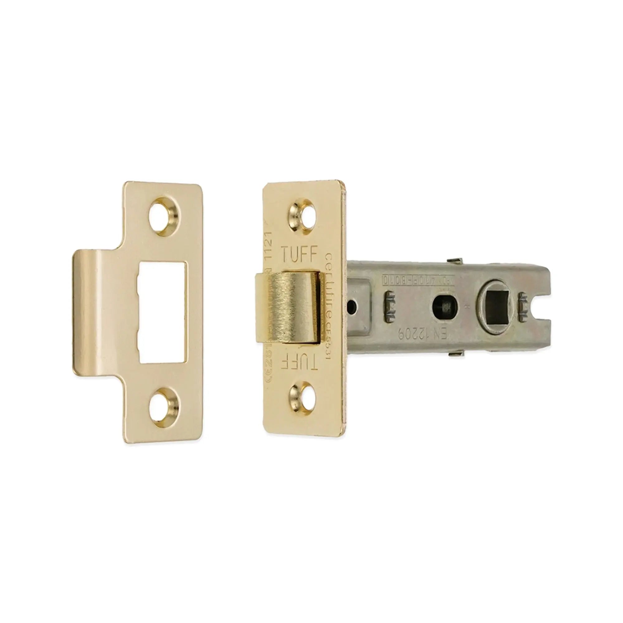 3" CE Bolt Through Tubular latch Electro Brass Spira
