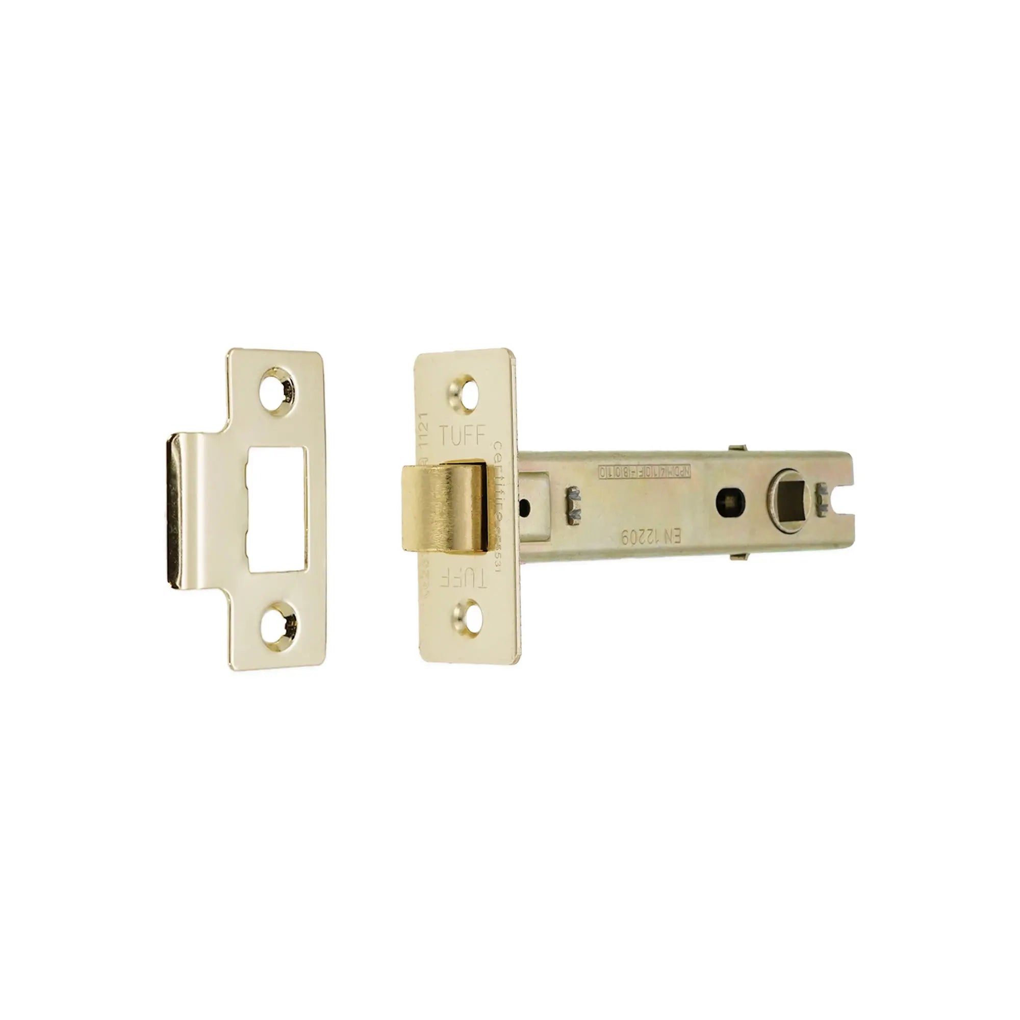 4" CE Bolt Through Tubular latch Electro Brass Spira