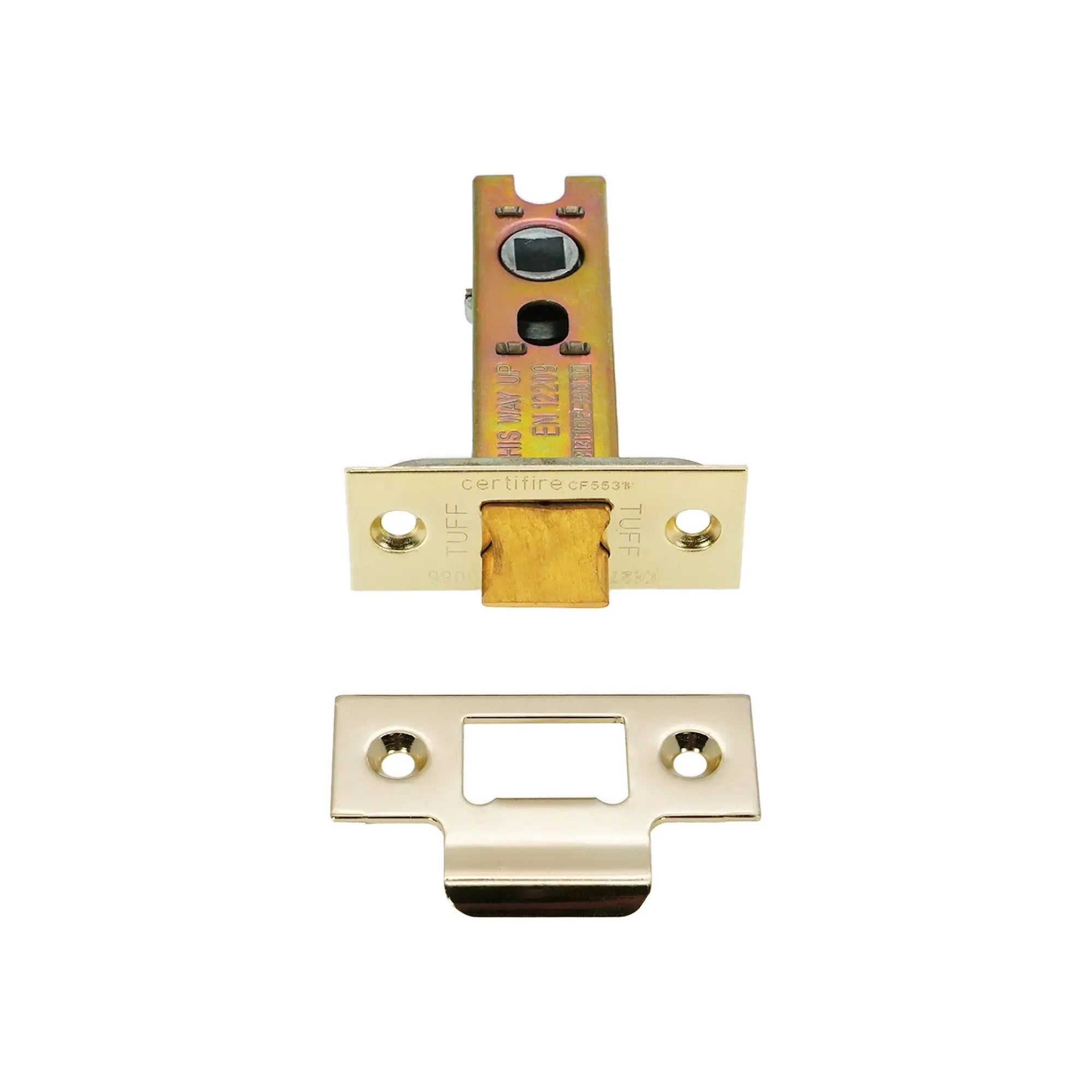 3" H/D Tubular Latch CE - Electro Brass Spira